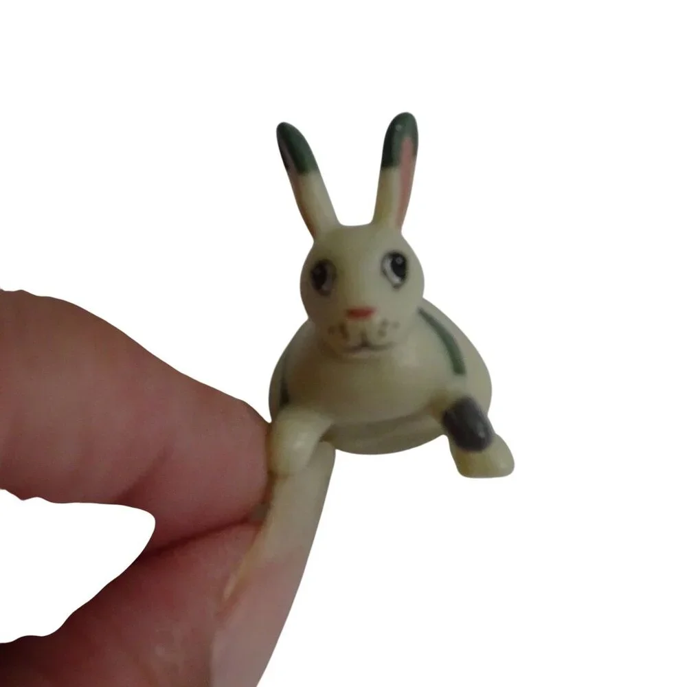 Roblox Miniature Rabbit Figure Cream Green Collectible Toy Animal 1 inch